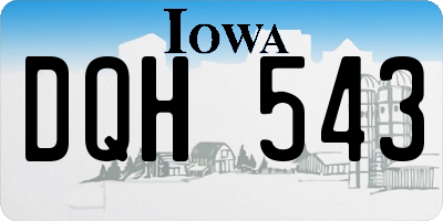IA license plate DQH543