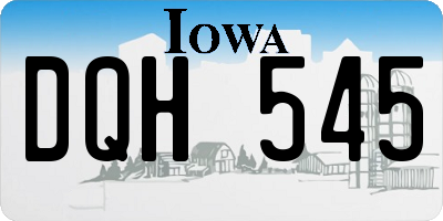 IA license plate DQH545