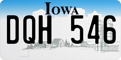 IA license plate DQH546
