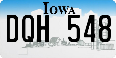 IA license plate DQH548