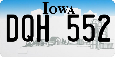 IA license plate DQH552