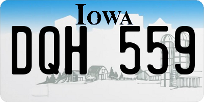 IA license plate DQH559