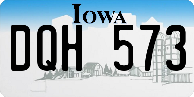 IA license plate DQH573