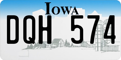 IA license plate DQH574