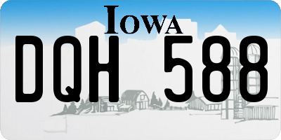 IA license plate DQH588