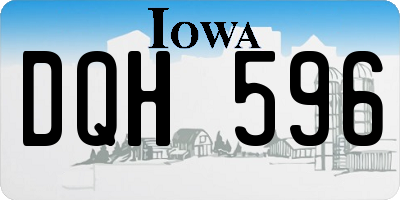 IA license plate DQH596