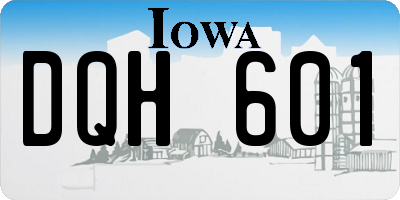 IA license plate DQH601