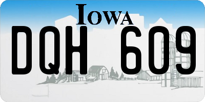 IA license plate DQH609