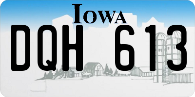 IA license plate DQH613