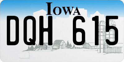 IA license plate DQH615