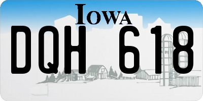 IA license plate DQH618