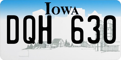 IA license plate DQH630