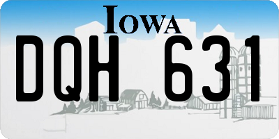 IA license plate DQH631