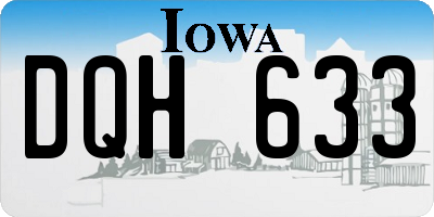 IA license plate DQH633