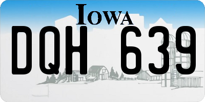 IA license plate DQH639