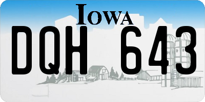 IA license plate DQH643