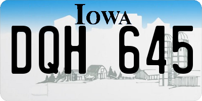 IA license plate DQH645