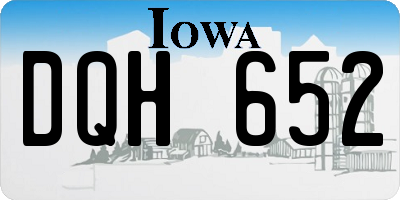 IA license plate DQH652