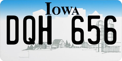 IA license plate DQH656