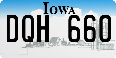 IA license plate DQH660