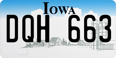 IA license plate DQH663