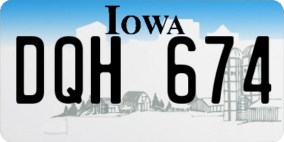 IA license plate DQH674