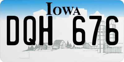 IA license plate DQH676