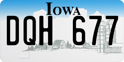 IA license plate DQH677