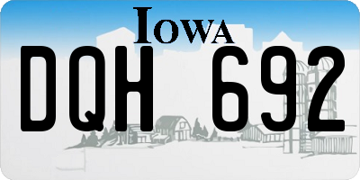 IA license plate DQH692