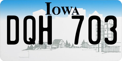 IA license plate DQH703