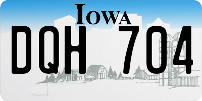 IA license plate DQH704