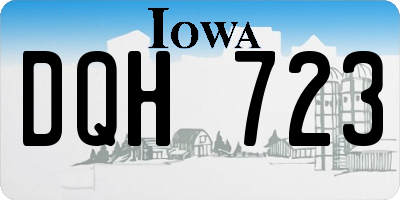 IA license plate DQH723
