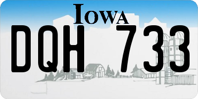 IA license plate DQH733