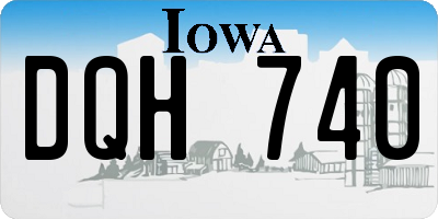 IA license plate DQH740