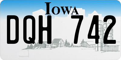 IA license plate DQH742