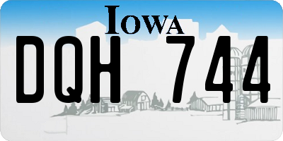 IA license plate DQH744