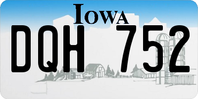 IA license plate DQH752