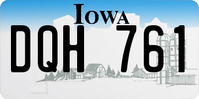 IA license plate DQH761