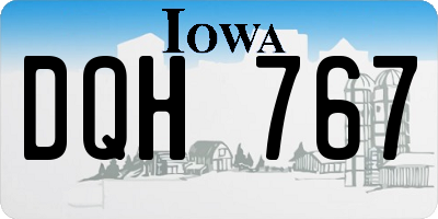 IA license plate DQH767