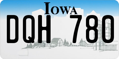 IA license plate DQH780