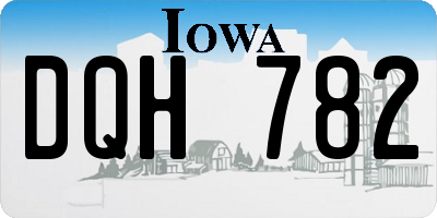 IA license plate DQH782
