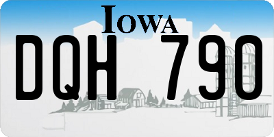 IA license plate DQH790