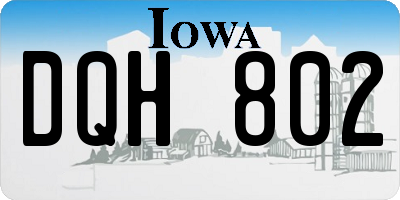IA license plate DQH802