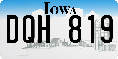IA license plate DQH819
