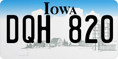 IA license plate DQH820