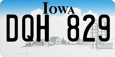 IA license plate DQH829