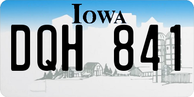 IA license plate DQH841