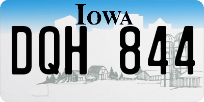IA license plate DQH844