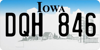 IA license plate DQH846