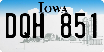 IA license plate DQH851